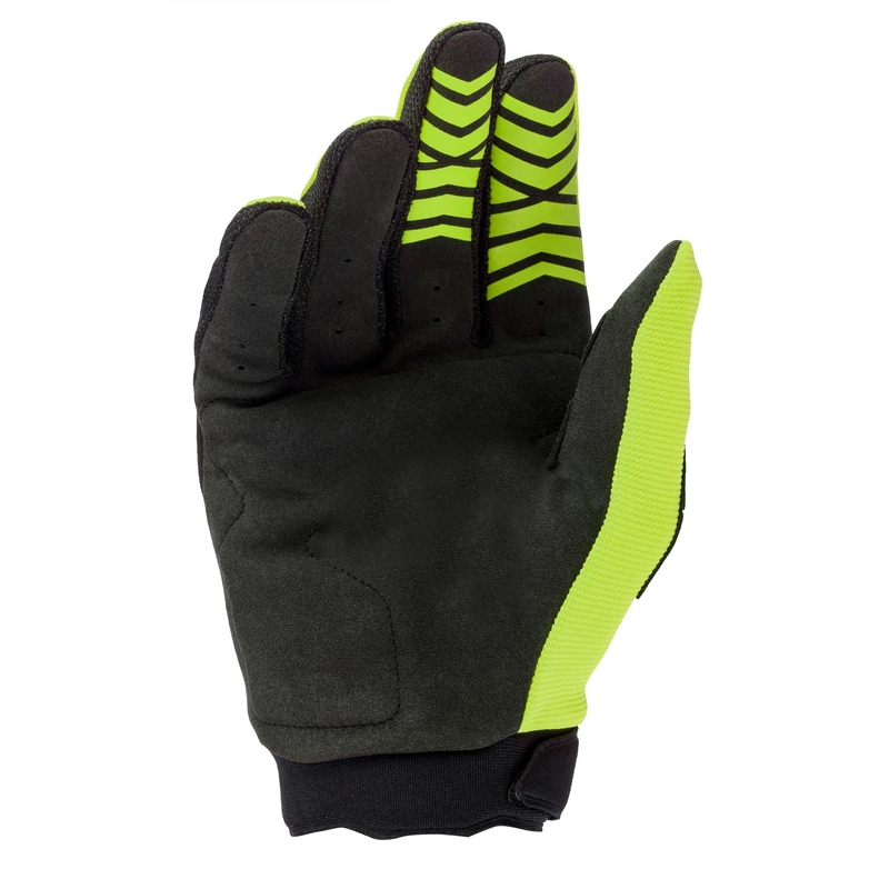 Gants de motocross Alpinestars Full Bore pour enfant, jaune fluo et noir