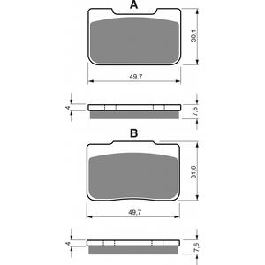 Brzdové destičky GOLDFREN GP6