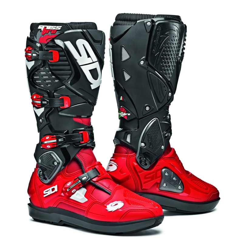 Bottes moto SIDI CROSSFIRE 3 SRS rouge et noir