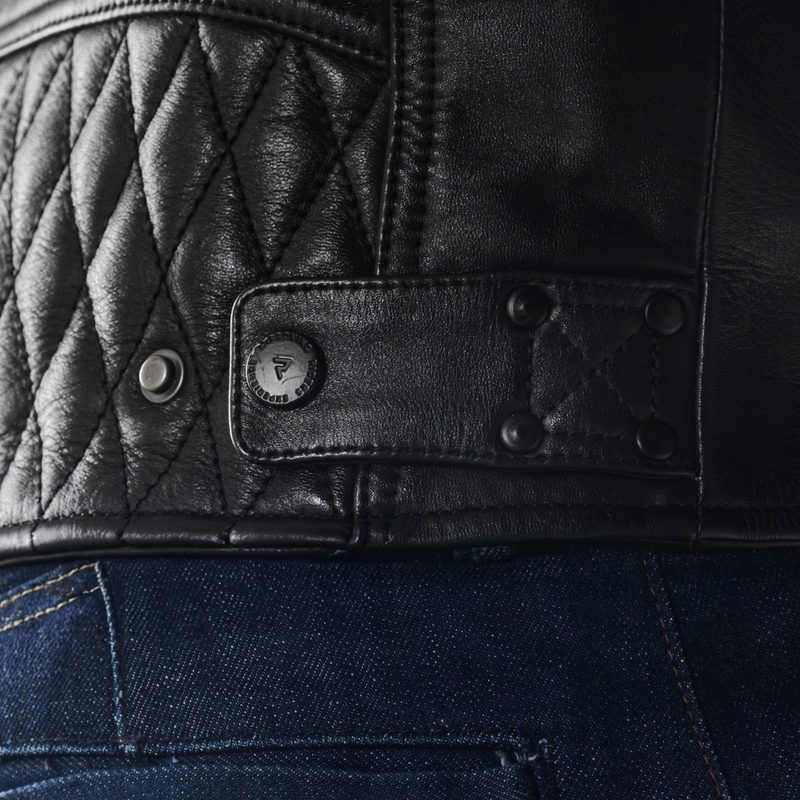 Veste de moto en cuir Rebelhorn Hunter II noir