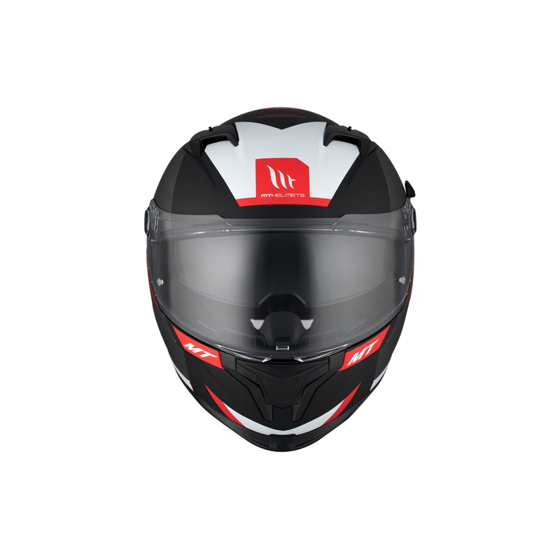 Casque moto intégral MT BRAKER CHENTO B5 gris-rouge-blanc