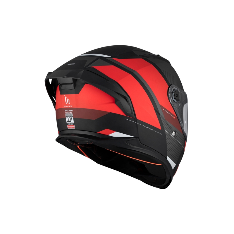 Casque moto intégral MT BRAKER CHENTO B5 gris-rouge-blanc