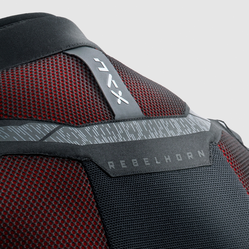 Blouson de moto Rebelhorn Jax noir et rouge