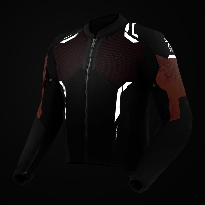 Blouson de moto Rebelhorn Jax noir et rouge