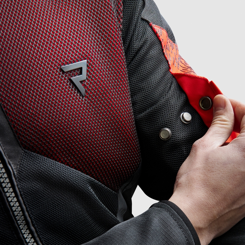 Blouson de moto Rebelhorn Jax noir et rouge
