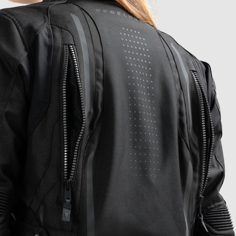 Veste moto femme Rebelhorn Hiker IV noir