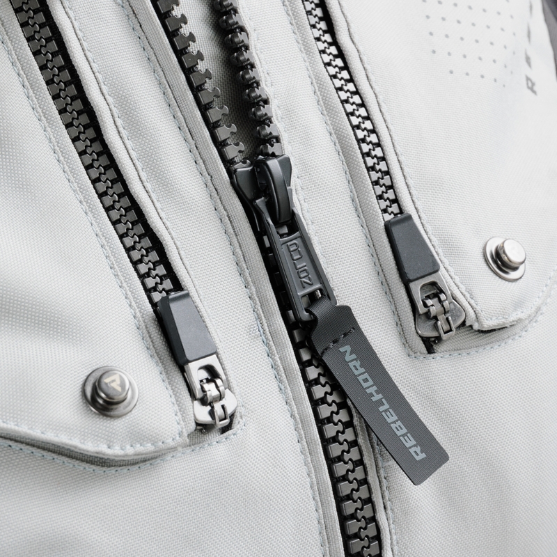 Blouson de moto pour femme Rebelhorn Hiker IV noir-gris-jaune fluo