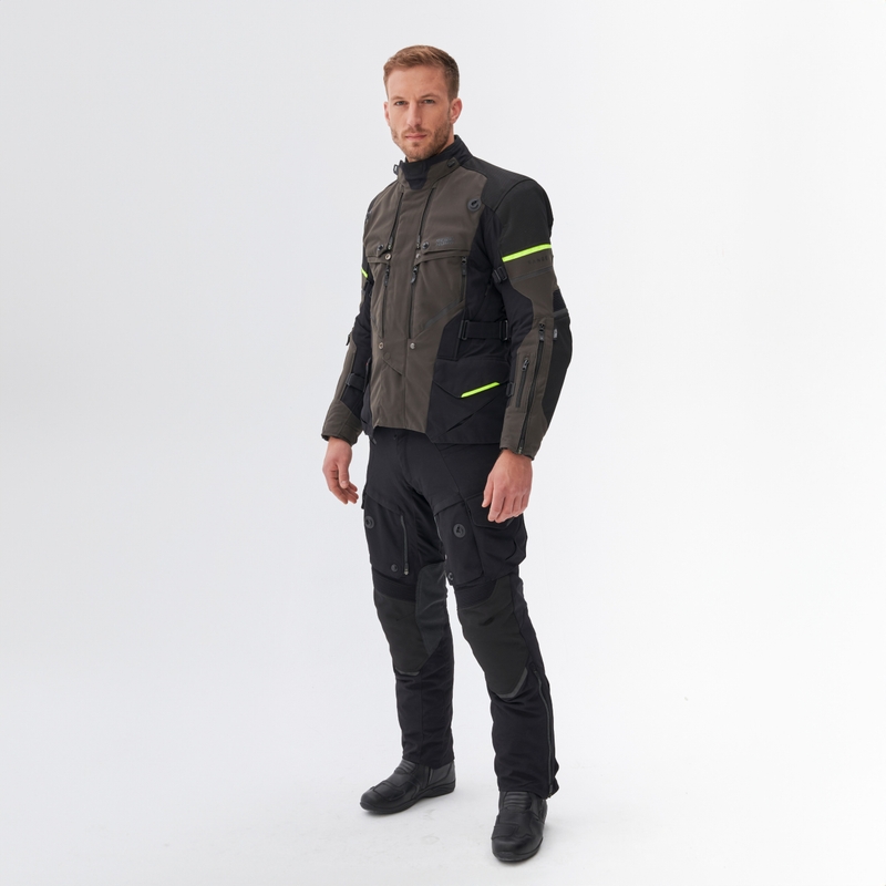 Veste de moto Rebelhorn Range anthracite-noir-jaune fluo