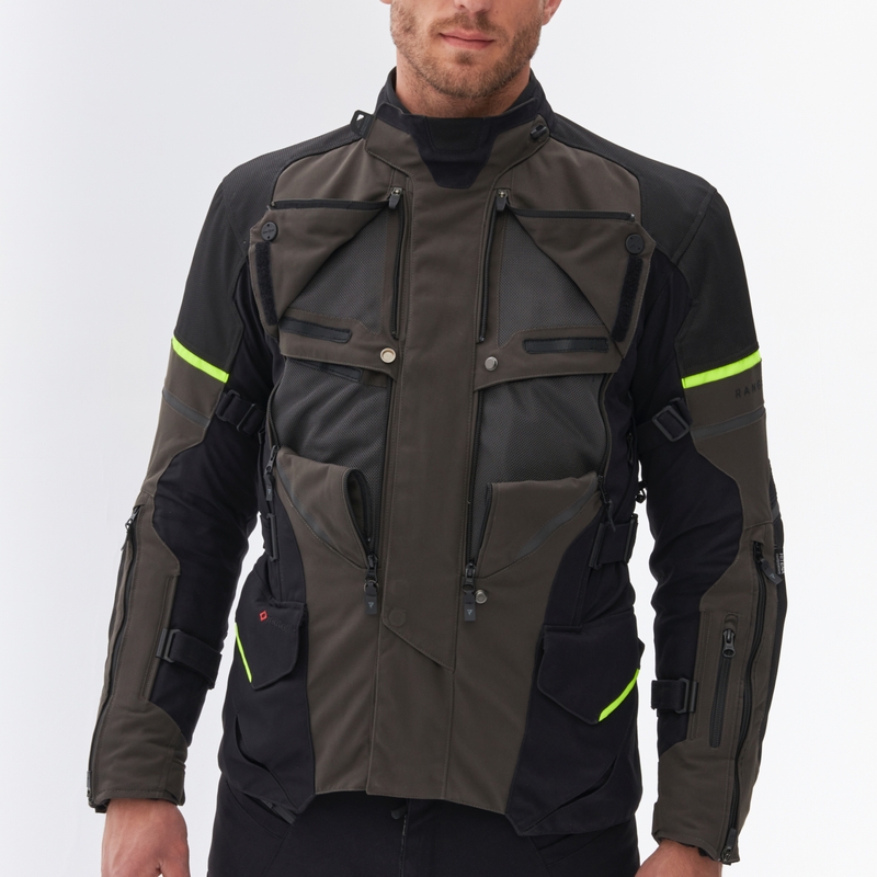 Veste de moto Rebelhorn Range anthracite-noir-jaune fluo
