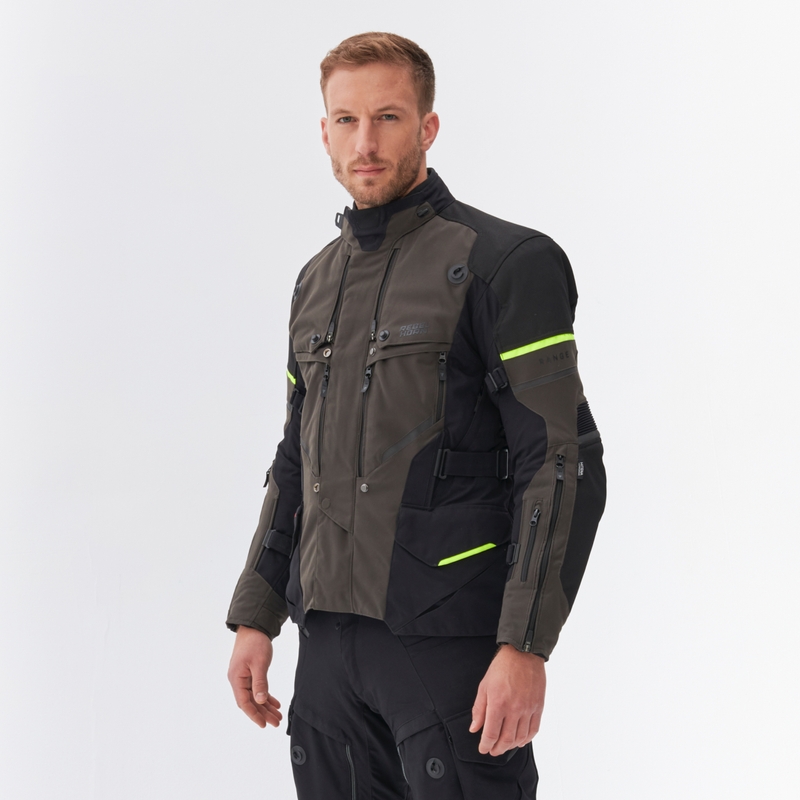 Veste de moto Rebelhorn Range anthracite-noir-jaune fluo