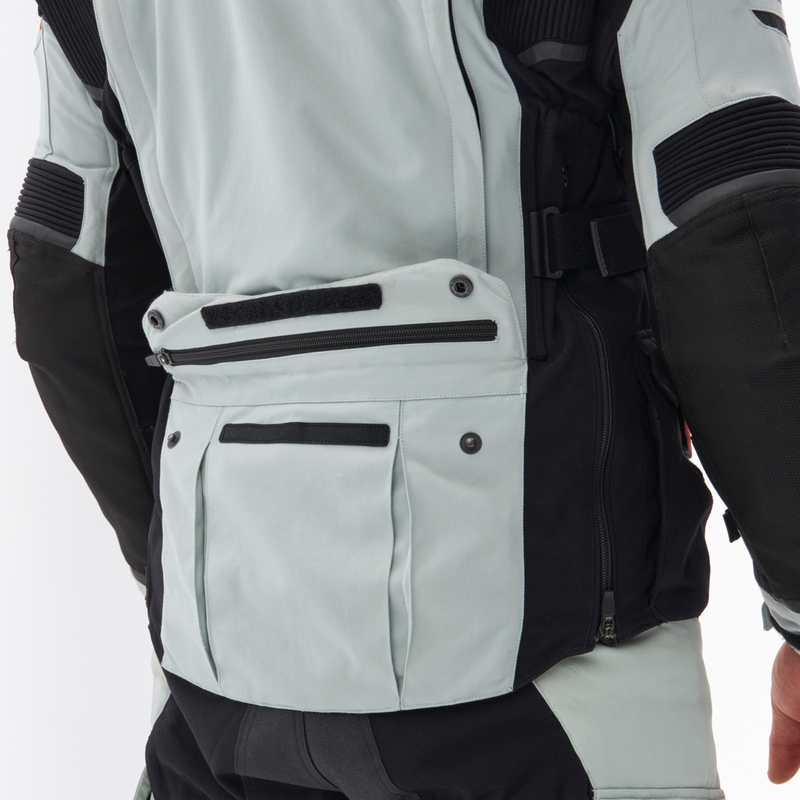 Veste de moto Rebelhorn Range gris-noir-rouge