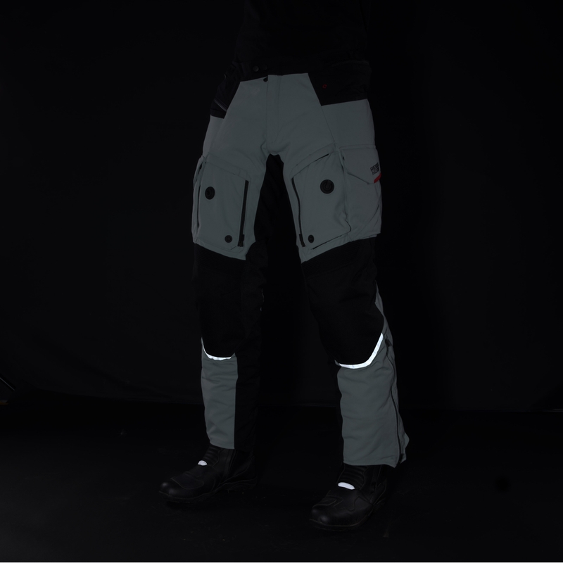 Pantalon moto Rebelhorn Range gris-noir-rouge