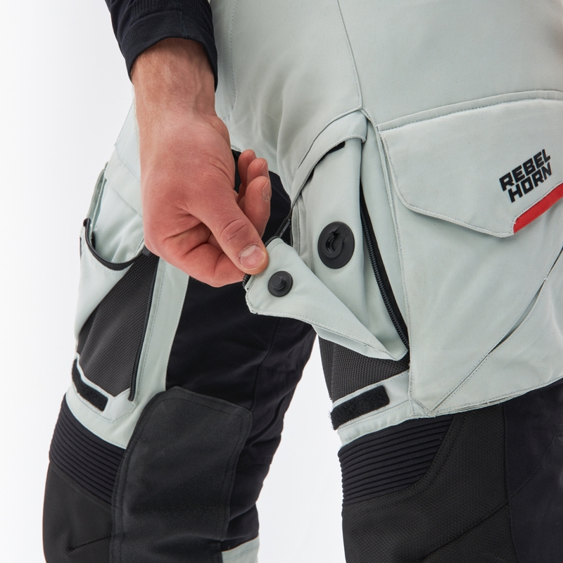 Pantalon moto Rebelhorn Range gris-noir-rouge
