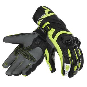 Gants de moto Rebelhorn ST Long noir-gris-jaune fluo soldes