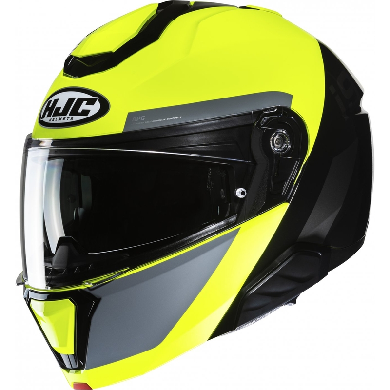Casque à visière HJC i91 Bina MC3H jaune-noir
