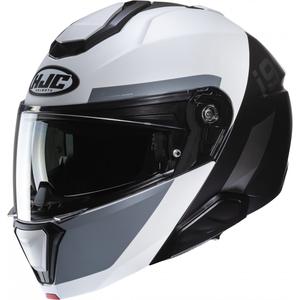 Casque à visière HJC i91 Bina MC5SF blanc-gris-noir