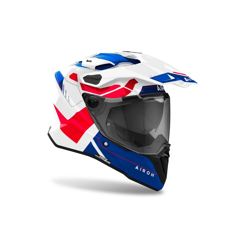 Casque d'enduro Airoh Commander 2 Reveal bleu-rouge brillant