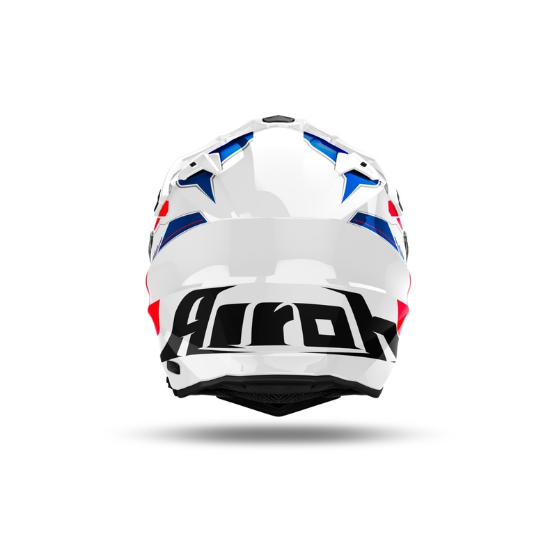 Casque d'enduro Airoh Commander 2 Reveal bleu-rouge brillant