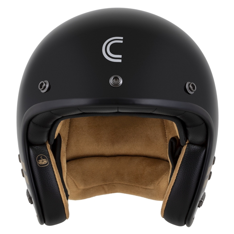 Casque Ouvert Cassida Eso Forty Nine Noir Perle-Or-Gris
