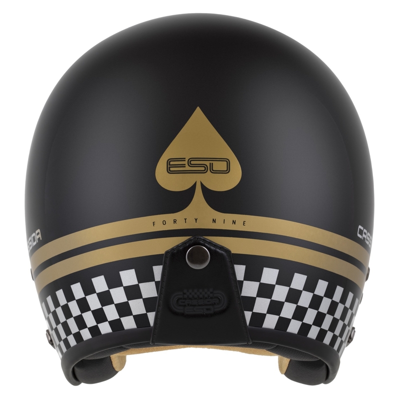 Casque Ouvert Cassida Eso Forty Nine Noir Perle-Or-Gris