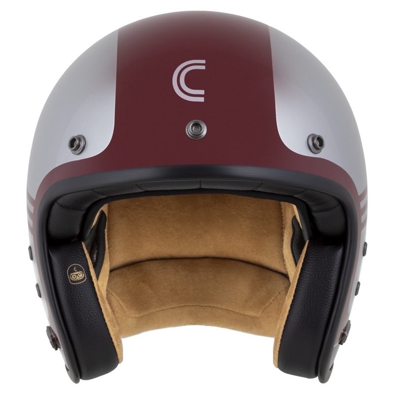 Casque ouvert Cassida Eso Jawa Panel Rouge-Argent-Noir