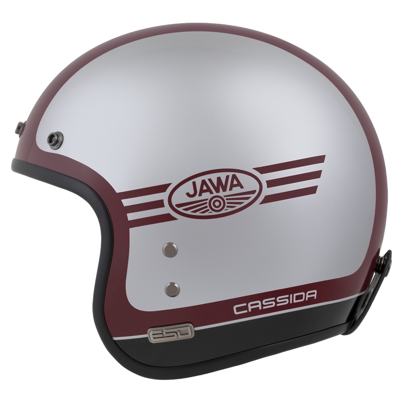 Casque ouvert Cassida Eso Jawa Panel Rouge-Argent-Noir