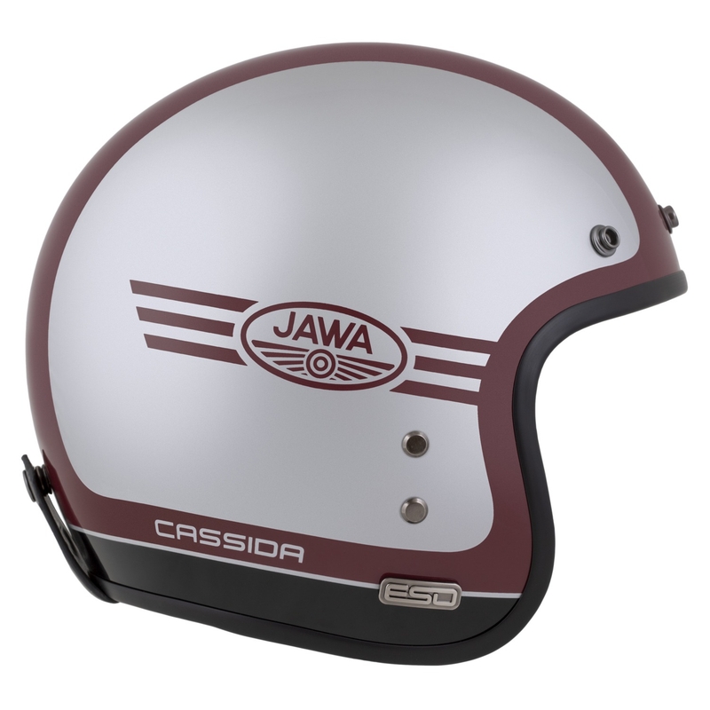 Casque ouvert Cassida Eso Jawa Panel Rouge-Argent-Noir