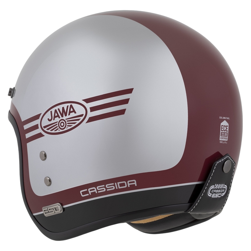 Casque ouvert Cassida Eso Jawa Panel Rouge-Argent-Noir
