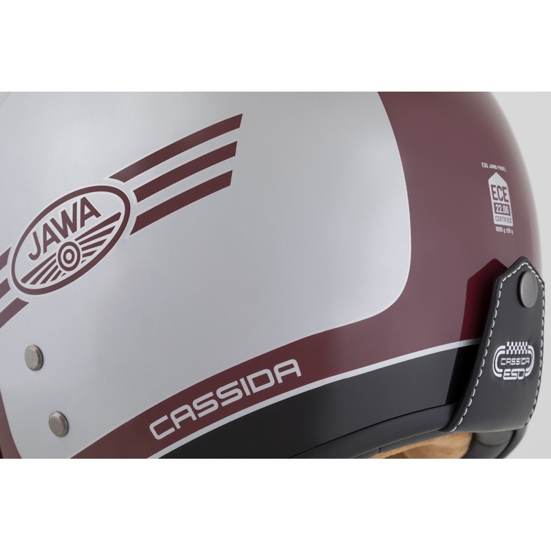 Casque ouvert Cassida Eso Jawa Panel Rouge-Argent-Noir