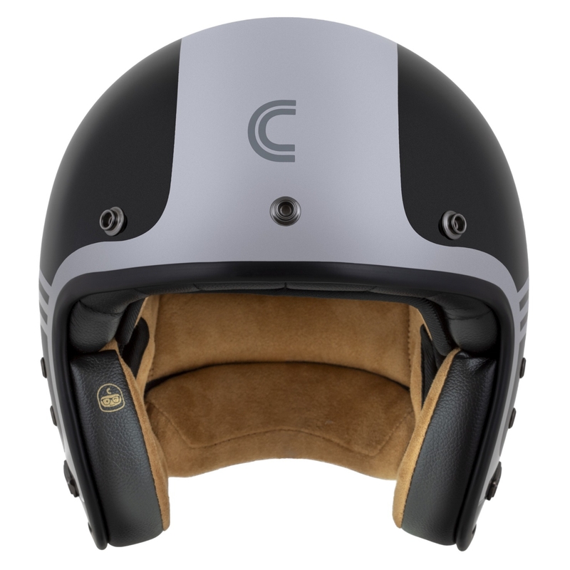 Casque ouvert Cassida Eso Jawa Panel Noir Perle-Anthracite-Argent