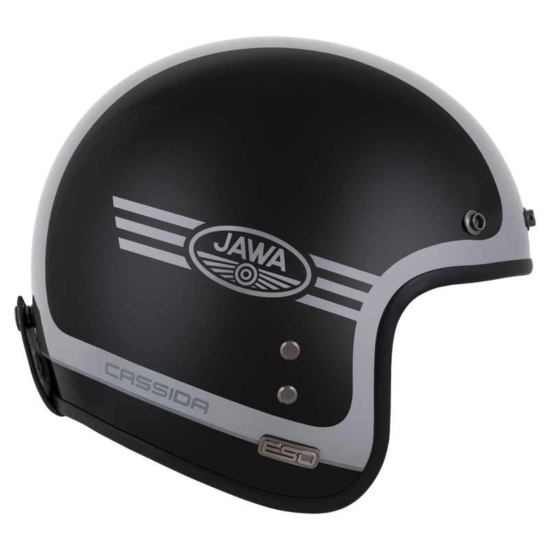 Casque ouvert Cassida Eso Jawa Panel Noir Perle-Anthracite-Argent