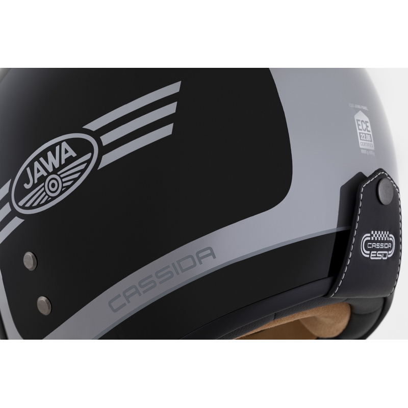 Casque ouvert Cassida Eso Jawa Panel Noir Perle-Anthracite-Argent