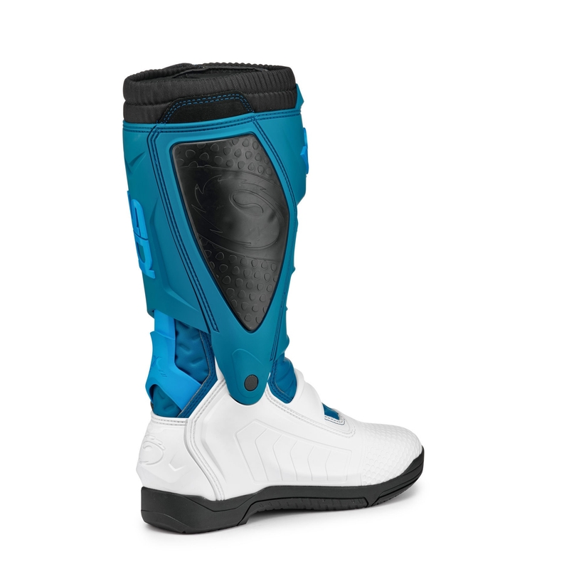 Bottes de moto SIDI X POWER SC LEI blanches et bleues pour femmes
