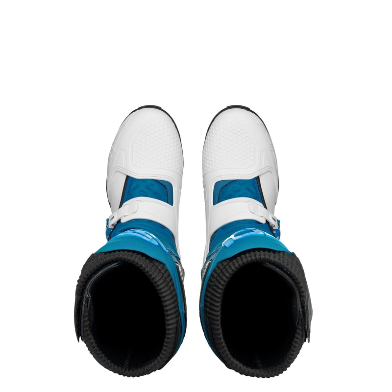 Bottes de moto SIDI X POWER SC LEI blanches et bleues pour femmes