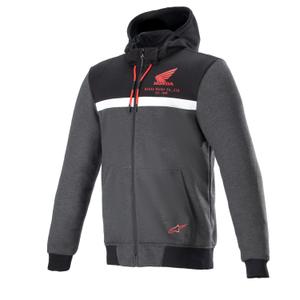 Alpinestars Chrome Street Hoodie Honda Motorcycle Jacket 2024 noir-gris-rouge