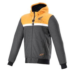 Alpinestars Chrome Street Hoodie Honda Motorcycle Jacket 2024 noir-gris-orange