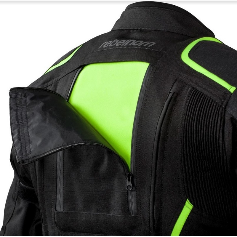 Dámská moto bunda Rebelhorn Hiker II černo-fluo žlutá výprodej