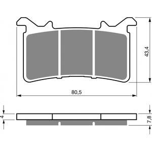 Brzdové destičky GOLDFREN GP6