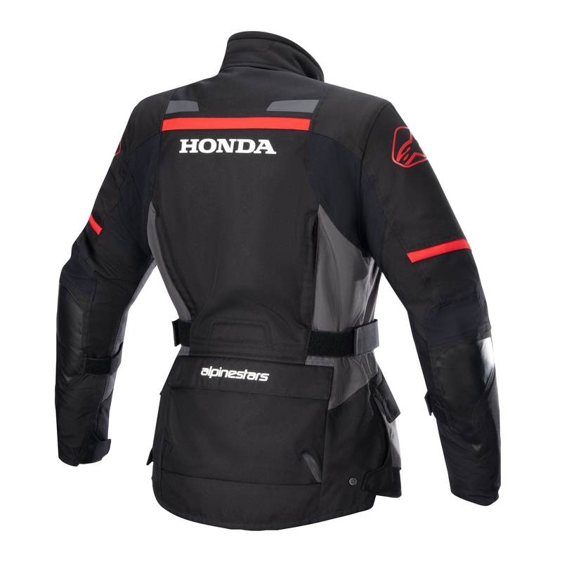 Blouson moto femme Alpinestars Stella Andes Drystar Honda noir-gris