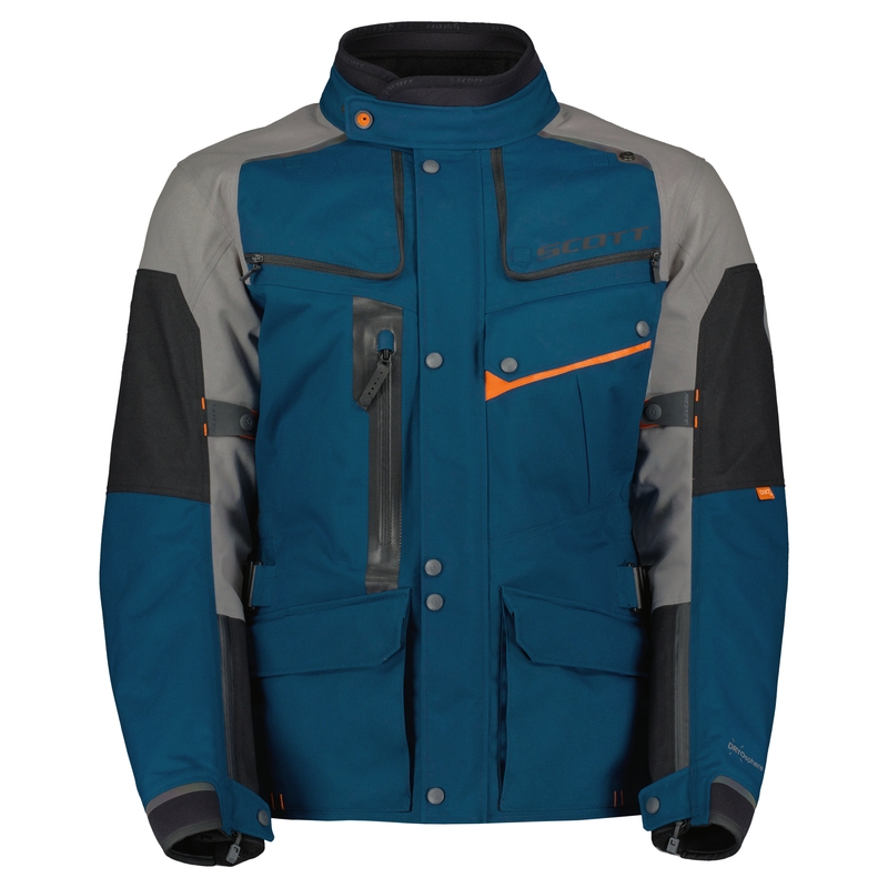 Veste moto SCOTT VOYAGER DRYO bleu-gris soldes