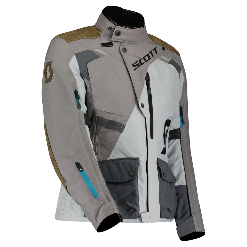 Veste moto femme SCOTT W'S DUALRAID DRYO IRON gris-brun soldes