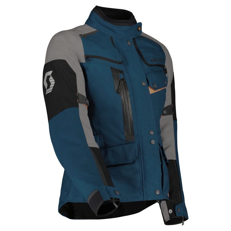 Veste moto femme SCOTT VOYAGER DRYO bleu-gris