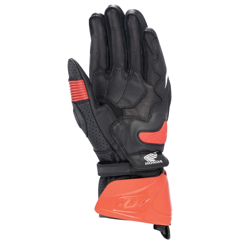 Gants moto Alpinestars GP PRO R 3 Honda noir-rouge-bleu fluo-blanc