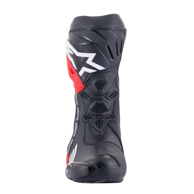 Bottes moto Alpinestars Supertech R Honda noir-rouge-bleu fluo-blanc
