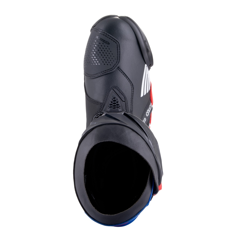 Bottes moto Alpinestars Supertech R Honda noir-rouge-bleu fluo-blanc