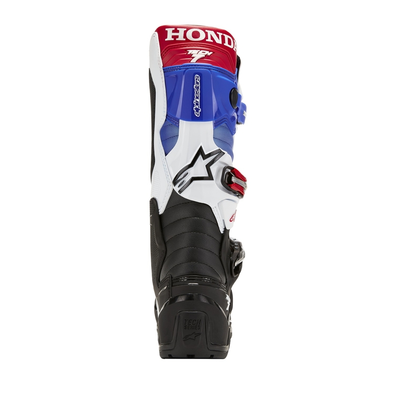 Alpinestars Tech 7 Enduro Drystar Honda Motorcycle Boots Collection 2024 Black-Blue-White-Red