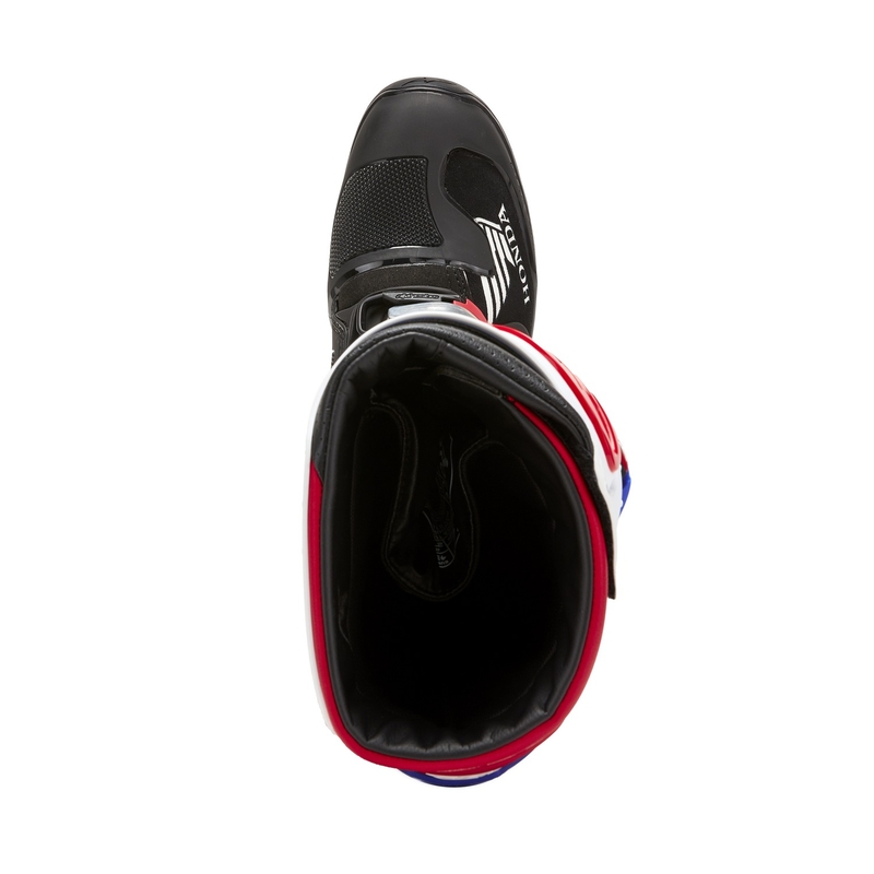 Alpinestars Tech 7 Enduro Drystar Honda Motorcycle Boots Collection 2024 Black-Blue-White-Red