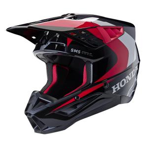 Alpinestars S-M5 Honda Motocross Helmet 2024 noir-rouge-gris
