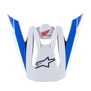 Visière de casque pour Alpinestars S-M5 Honda 2024 collection blanc-bleu-rouge