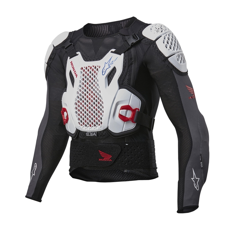 Protections corporelles Alpinestars Bionic Plus 2 Honda collection blanc-bleu-rouge-noir